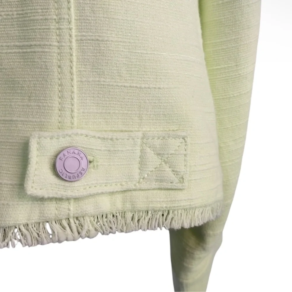 BANANA REPUBLIC BNWT Neon Citron Cropped Blazer Jacket Size 2 -- BNWT